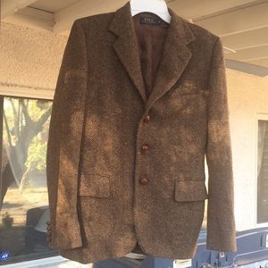 Brown wool Polo blazer